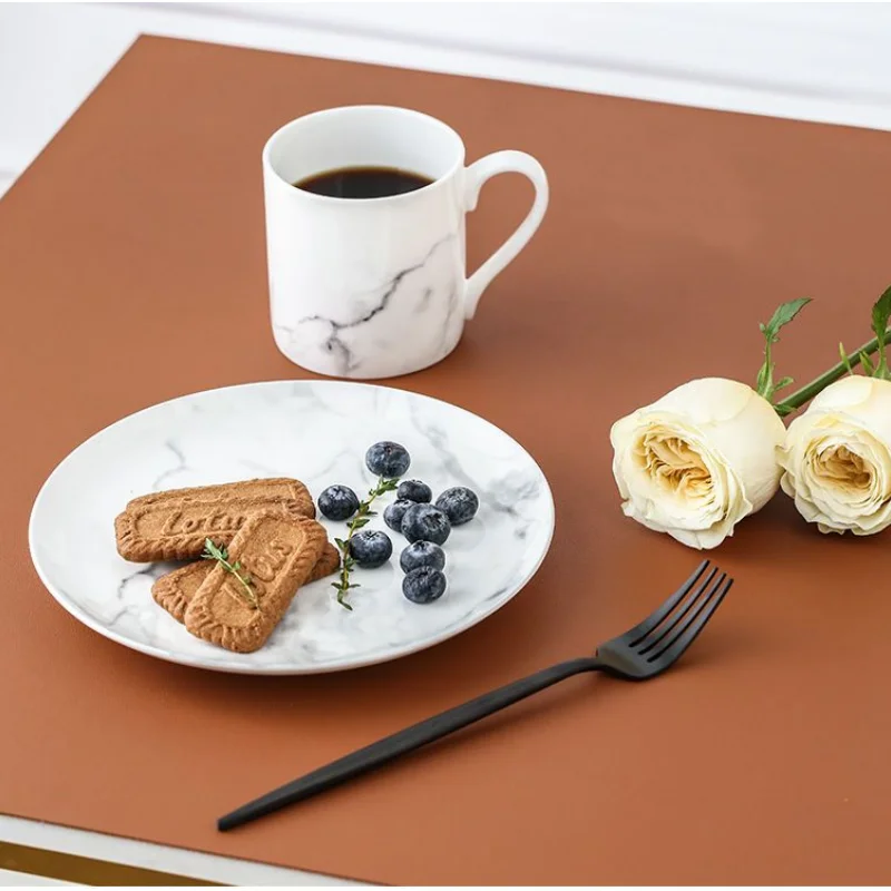 30x60CM Desk Pad Desk Protector - Dual Side PVC Leather Desk Mat Large Mouse Pad Waterproof Desk Cover Office Home Table Decor