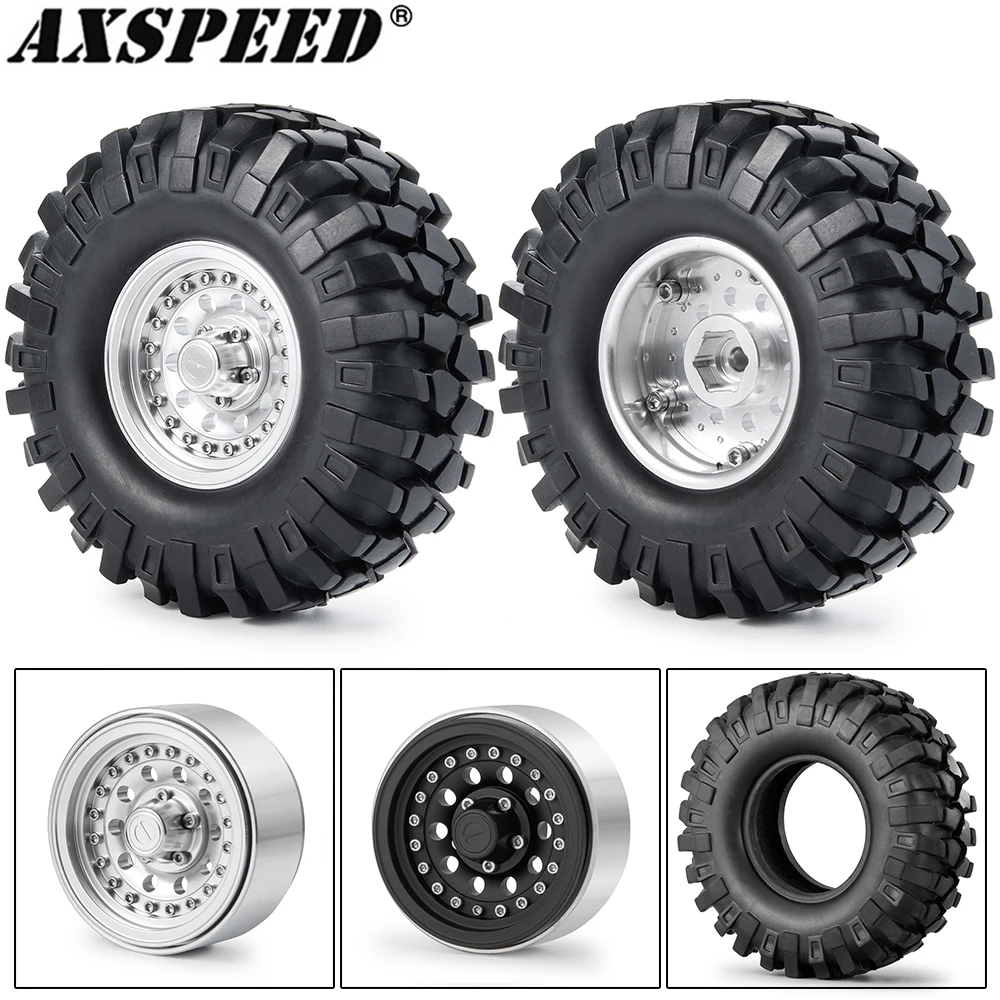 

AXSPEED 4 шт. 1,9 комплект колесных шин Beadlock для Axial SCX10 90046 D90 D110 CC01 TRX4 1/10 RC гусеничные автомобильные запчасти