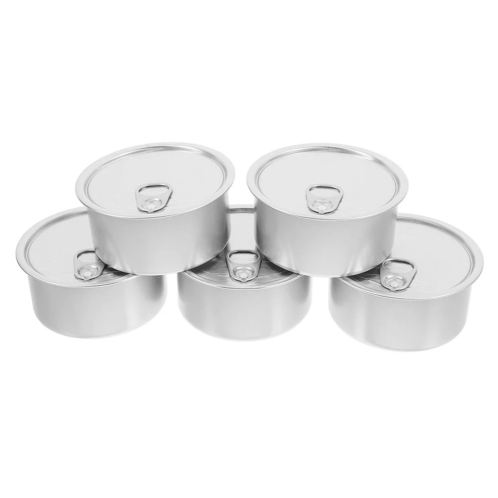 

5pcs 180Ml Sealed Storage Canister Airtight Metal Container For Coffee Tea Snacks Kitchen Pantry Organization Reusable Food