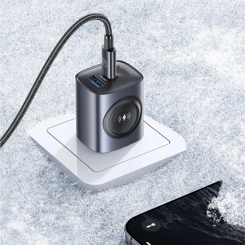 3 in 1高速充電器PD20Wウォール充電器USB C/USBスマートウォッチ電話タブレット英国プラグのコンパクトに充電ステーション