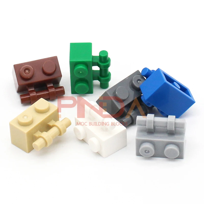 30pcs/bag MOC Parts 30236 Brick Modified 1x2 with Bar Handle on Side Wall Buildings Blocks Enlighten Assembled City Architecture