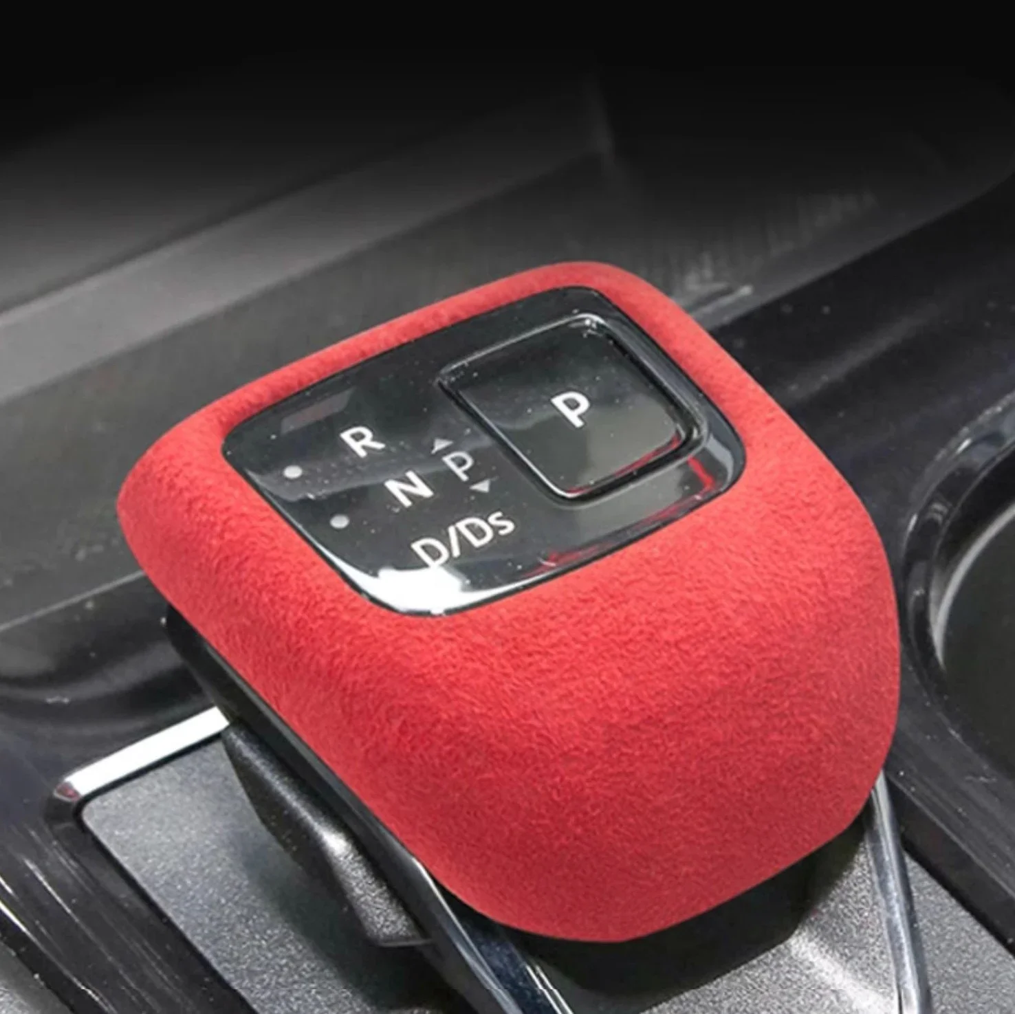 For NISSAN X-TRAIL 2021 2022 2023 2024 Gear Stick Shifter Knob Cover Shell Sheath Interiros Suede Overlay Gear Lever Handel Cap