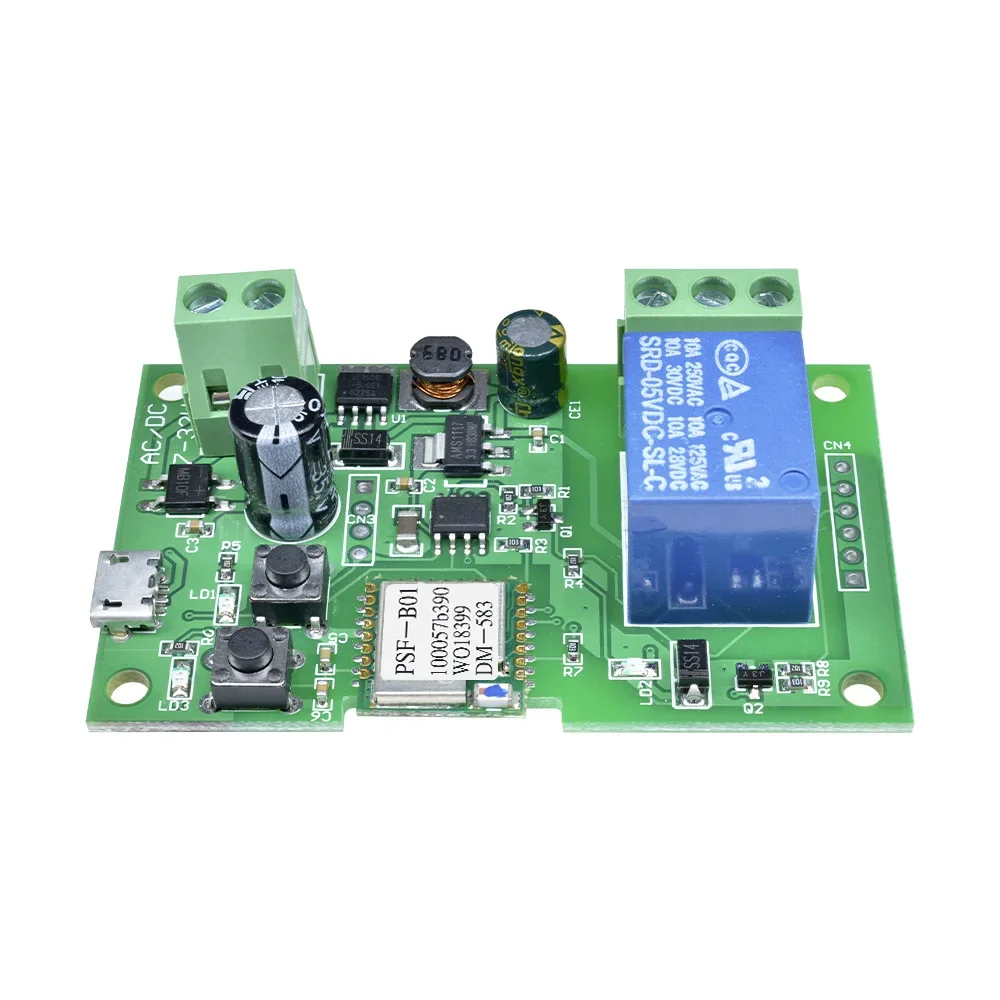 WiFi- Remote Control Rela-Switch Module Supports- 433MHZ Remote -Control Automatic Locking Wireless Delay Smart Home