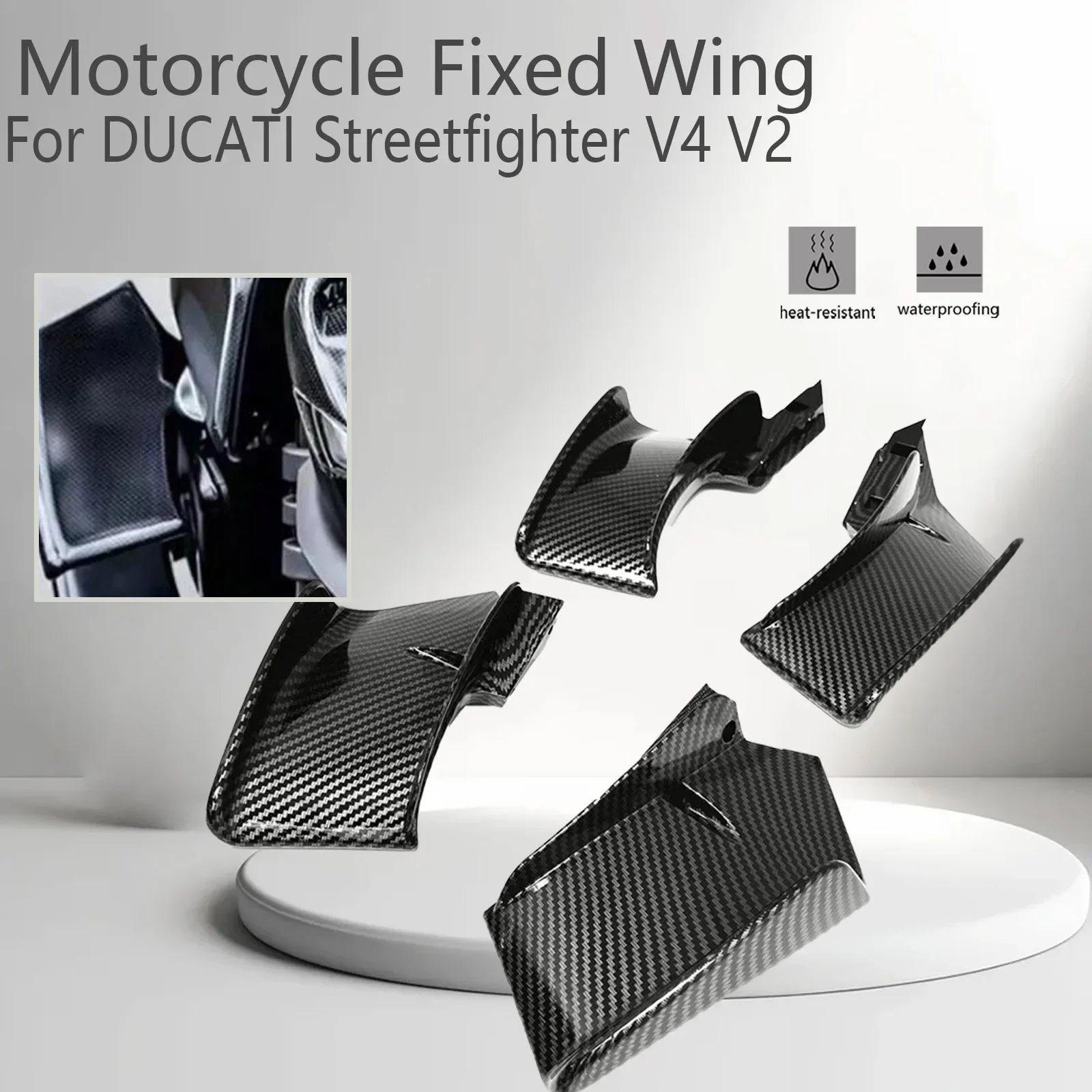 

V4 V2 Motorcycle Fixed Wing Aerodynamic Deflector Fairing Suitable For Ducati Streetfighter V4 V4 V4SP 2020-2023 V2 2022-2023