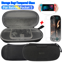 RP5 Carrying Bag Anti-scratch Travel Protective Case with Mesh Pocket Protective Storage Bag for Retroid Pocket 5 Game Console