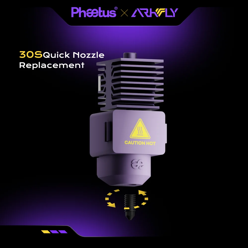 Arkfly Phaetus Conch M4 Hotend do Bambu Lab A1/A1mini A2L z odłączanymi dyszami EndCoat 0.2/0.4/0.6/0.8mm, części do drukarek 3D — zdjęcie produktu 3