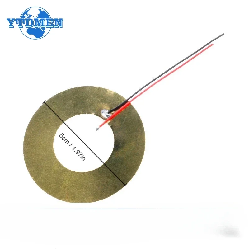 10/20PCS Piezoelectric Ceramic Wafer Plates Piezo Diameter 12MM 15MM 18MM 20MM 27MM 35MM 50MM with Wire for Buzzer Loudspeaker