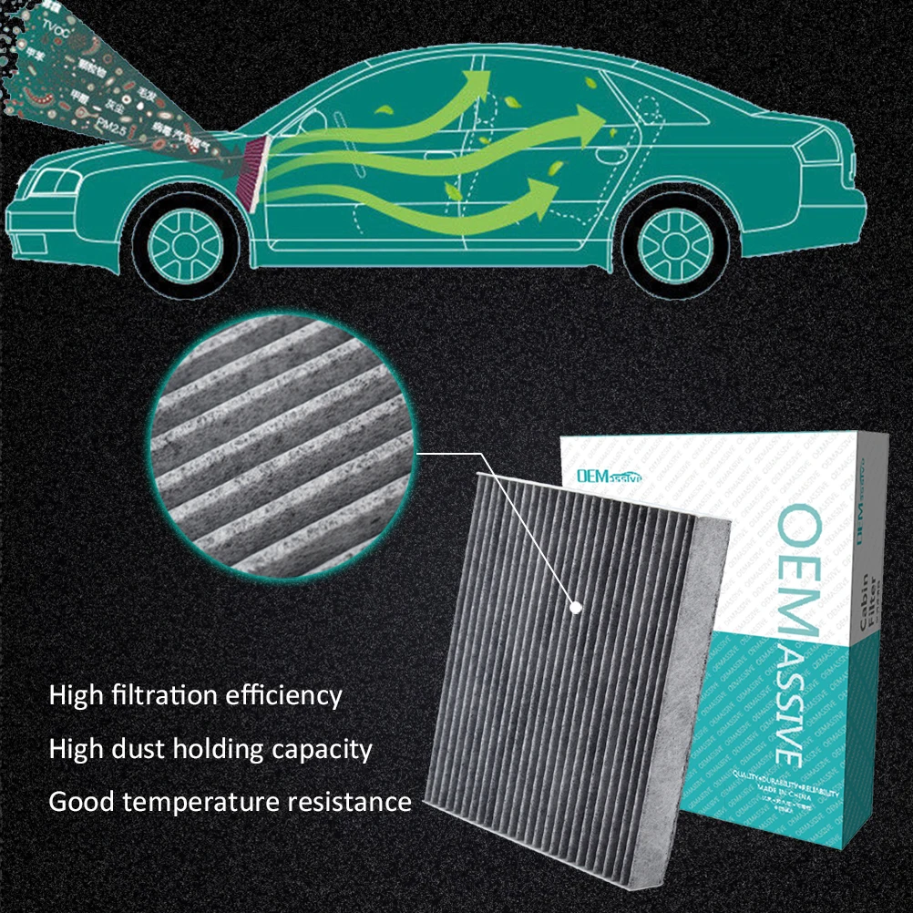 Car Pollen Cabin Air Conditioning Filter Activated Carbon DG9Z-19N619-A DG9H-18D483-BA For Ford Galaxy Mondeo Fusion S-Max Edge