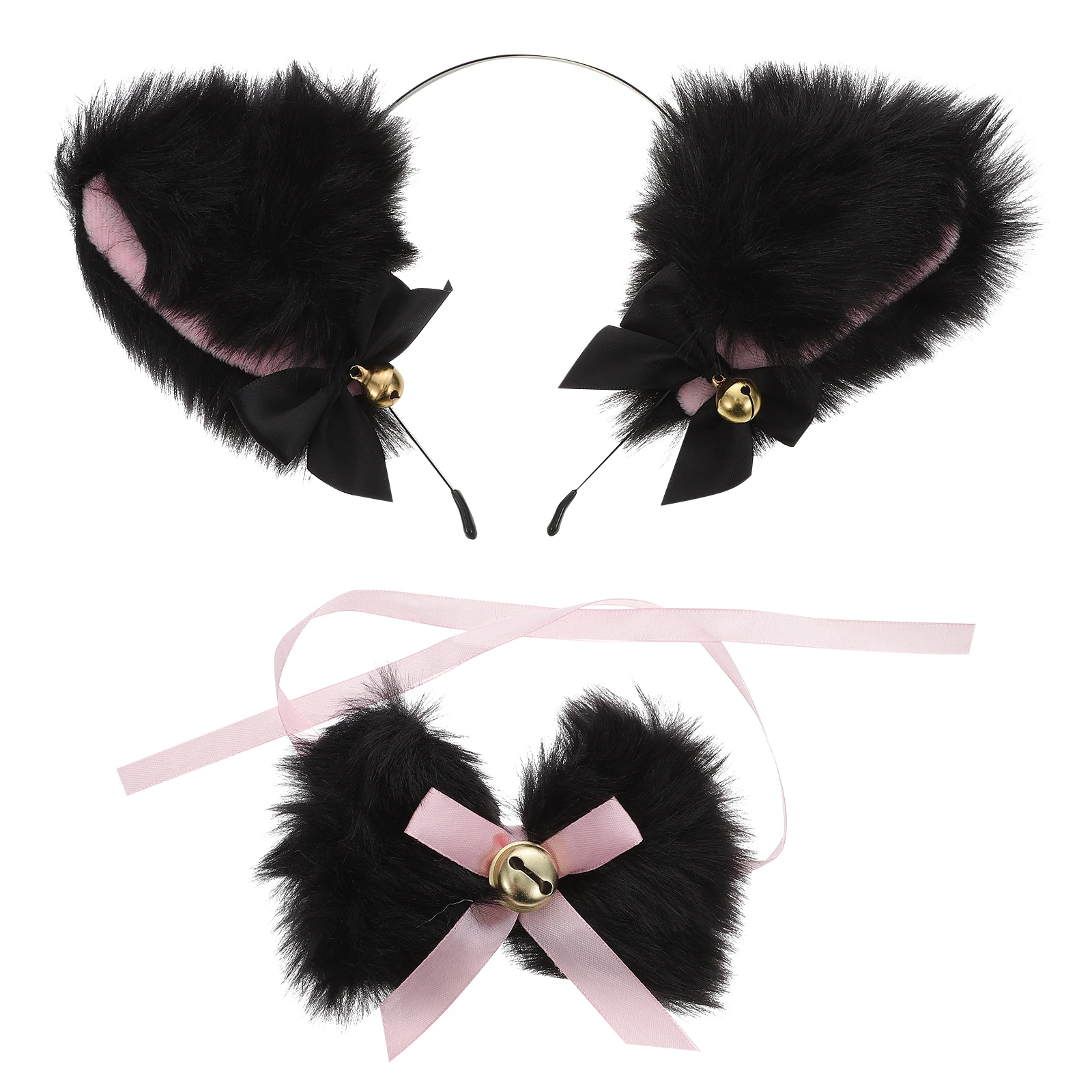 

Cat Ears Headb Bell Choker Headdress Girls Bow Tie Animal Ear Cosplay Accessories Sexy Comfortable Party Masquerade