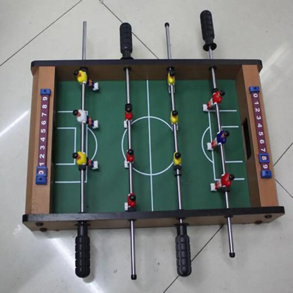 

Mini Foot Ball Tabletop Table Game Set Football Foosball Table for Family Use with Compact Size