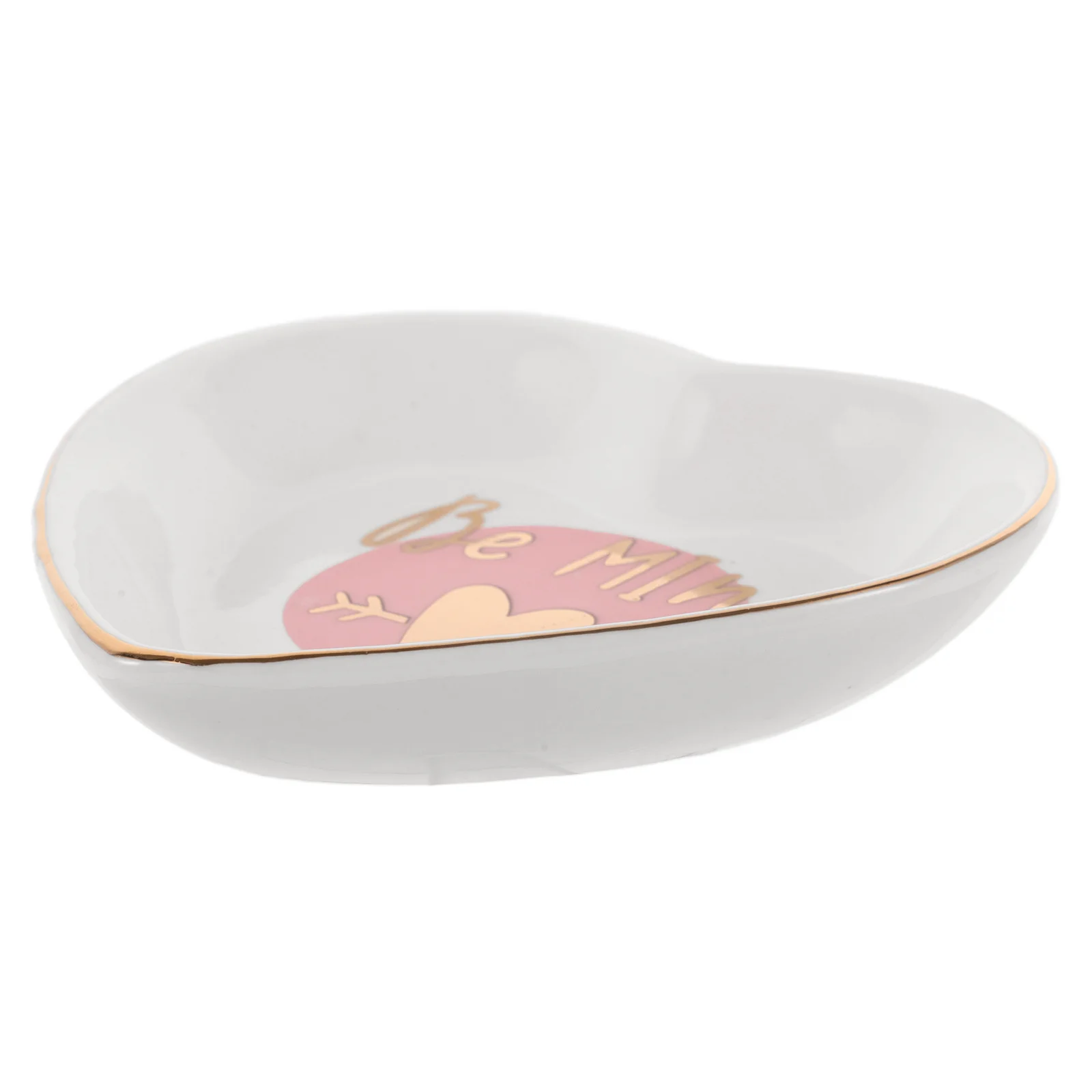 

Heart Jewelry Storage Plate Elegant Heart Shaped Tray Decorative Jewelry Organizer Trinket Dish for Home Bedroom Dining Table