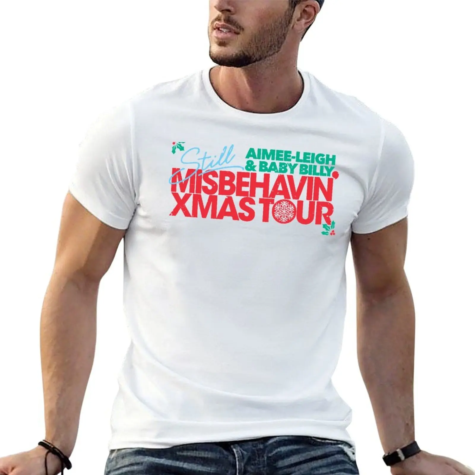 Футболка Righteous Gemstones Misbehavin Xmas Tour, вдохновленная шоу HBO Дэнни МакБрайда, модная повседневная футболка с коротким рукавом