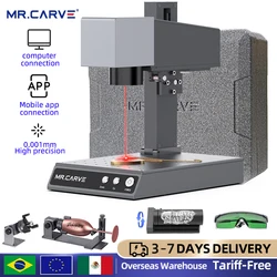 MR.CAVER M1 PRO Portable Fiber Laser Marking Machine High-Precision Desktop All Metal Jewelry Plastic Leather Engraving Machine