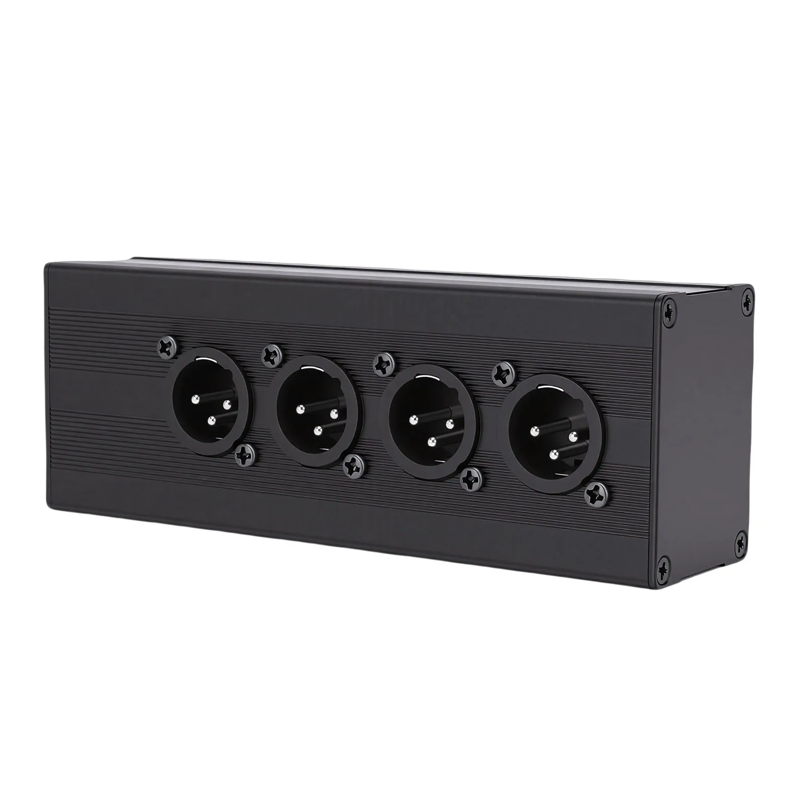 3 Pin XLR 1 Female To 4 Male Splitter Box 1 in 4 Out Parallel Connection Adapter Balanced Converter For Mixer Microphone PA