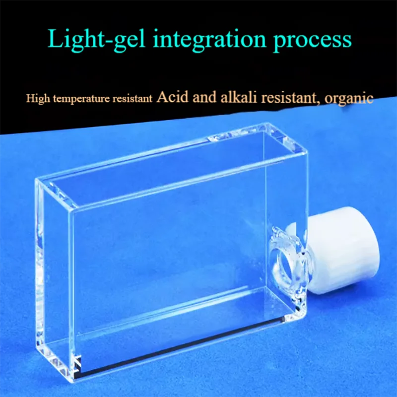 

30/10mm quartz screw cuvette integrated molding process 6-side light-transmissive acid-alkali-resistant ultraviolet