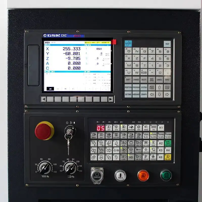 Tck40 Mini tornio orizzontale di precisione a 2 assi Hine Letto inclinato GSK Alimentatore automatico Combinazione Supporto per lama a torretta Resistente