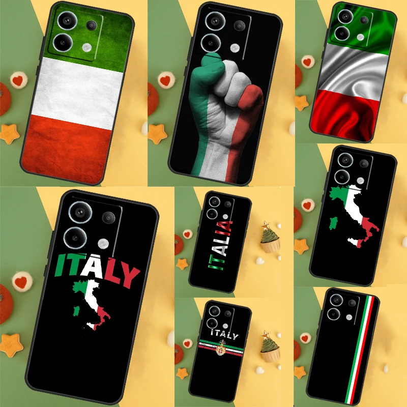  Italy Flag Case For Xiaomi Redmi Note 9 10 11 12 13 Pro Plus 12S 11S 10S 9S Remdi 12 13 C 9C 10C Cover