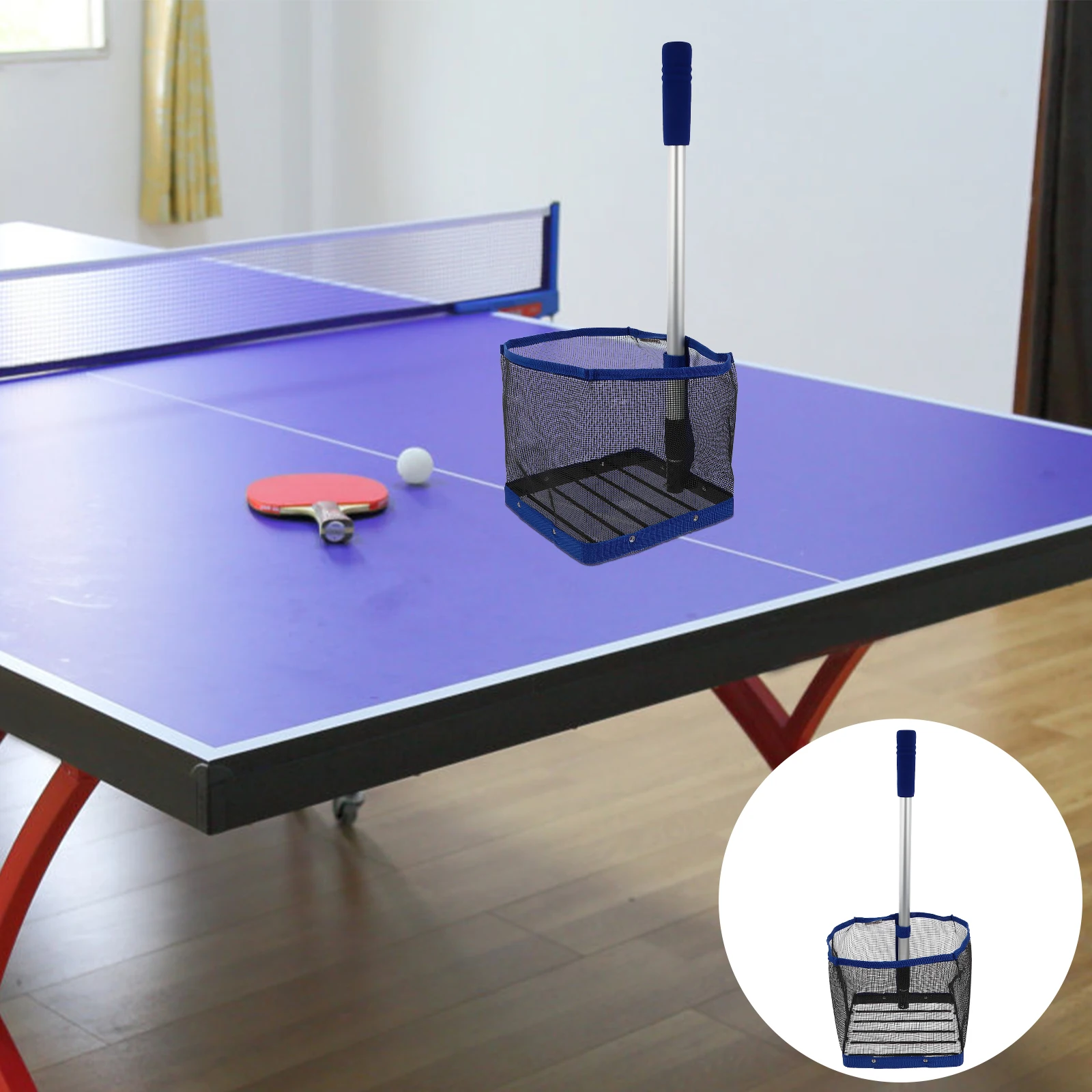 

Professional Pingpong Picker Telescopic Handle Table Tennis Ball Collector Lightweight Stainless Steel Retractable Catcher
