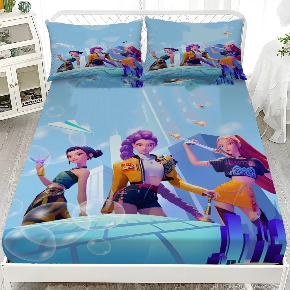 

Простыня и наволочка Demon H-Hunters. Простыни Zoey Mira. Эластичная простыня, цветная, недеформирующаяся, высота 30 см.