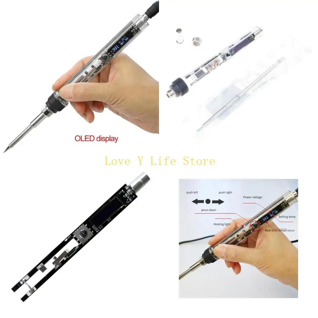 

L74C Portable Mini Welding Tools 150-450℃ Temperature Adjustable Soldering Iron High Power 12-24V Solder Welding Stati