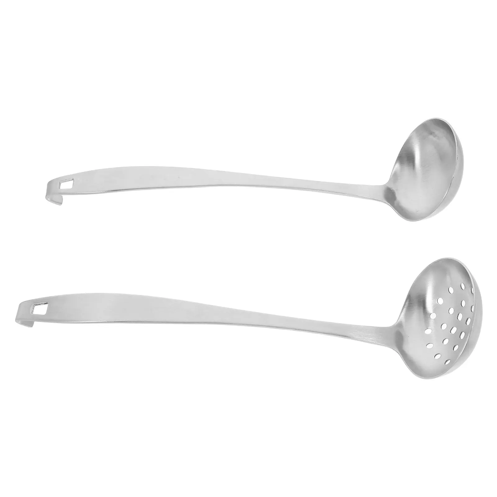 

Набор из 1 предмета: половник и ложка из нержавеющей стали с крючком для подвешивания, кухонные принадлежности для приготовления и подачи горячих блюд, ложки для супа и кухонные совки