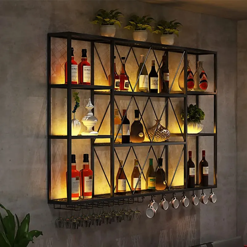 Kitchen Woman Wine Holder Hanging Living Room Wall Wine Rack Bottle Restaurant Shelf Botellero Vino Pared Bar Furniture