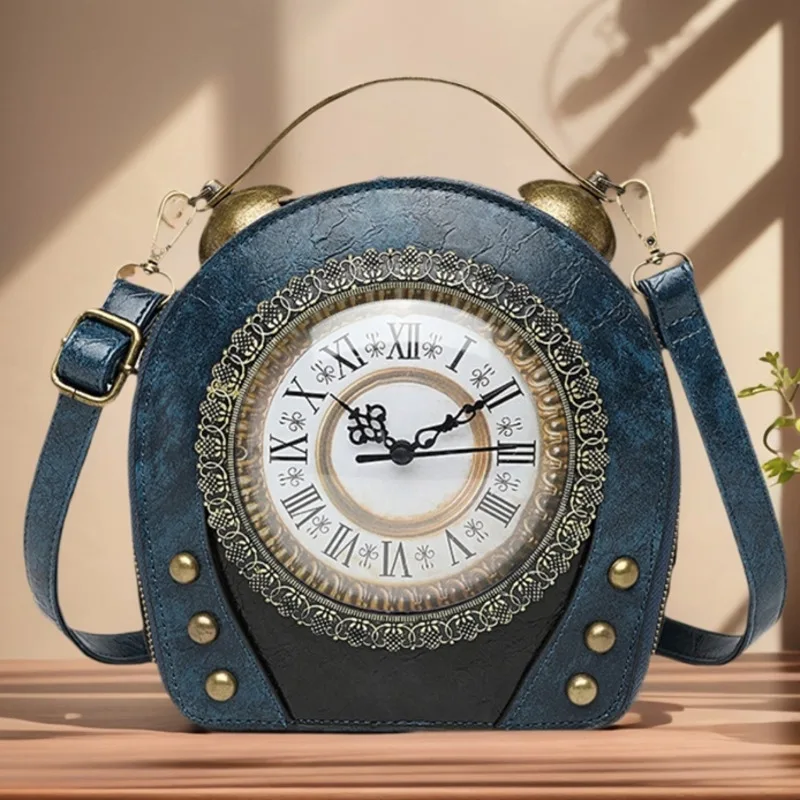 

Clock Function Waist Bag Women's Handbag Retro Shoulder Crossbody Handbag No. 5 Battery Drive Manufacturer Direct Supply Bag New
