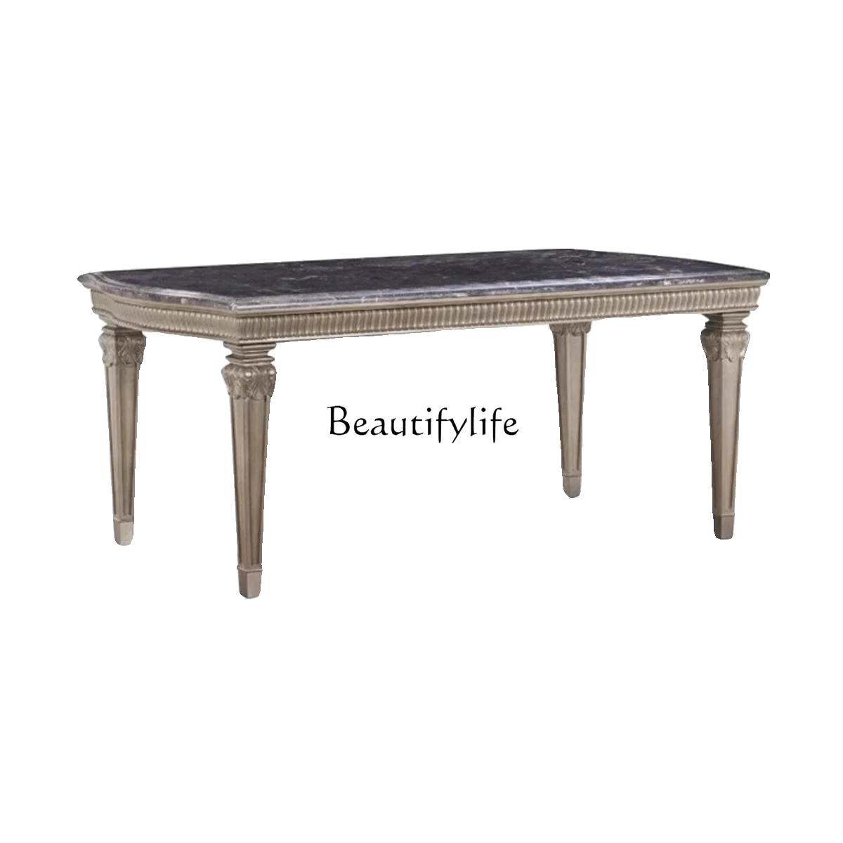 

American country solid wood dining table household retro source oval dining table