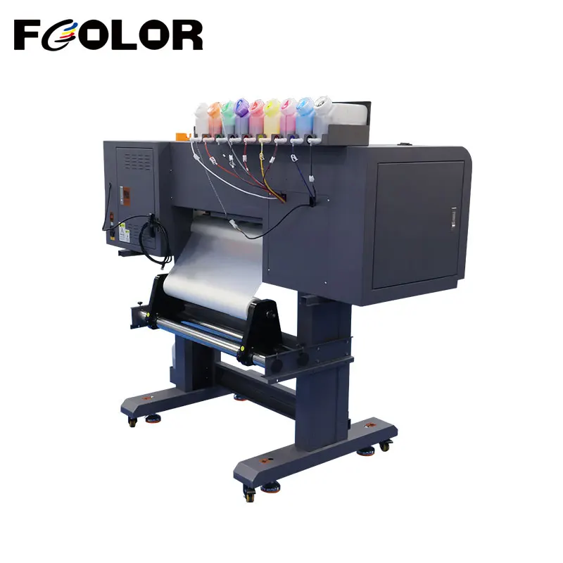 Fcolor 8 color I3200 Dual Print Head T-shirt Printer Machine 60cm 24 inch A1 Roll to Roll DTF Printer