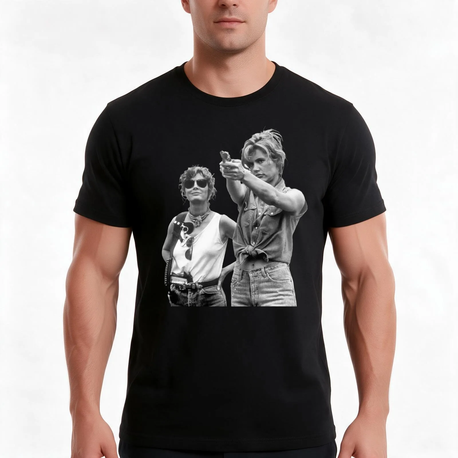 Thelma and Louisemovie geena davis susan sarandon T-Shirt Summer Casual Cotton Tee Oversized Streetwear Tops Unisex Men Women