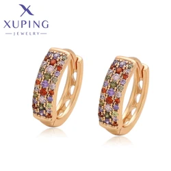 Xuping Jewelry New Arrival Gold Color Geometry Elegant Style Earrings for Women Birthday Christmas Party Gifts 14E2410412