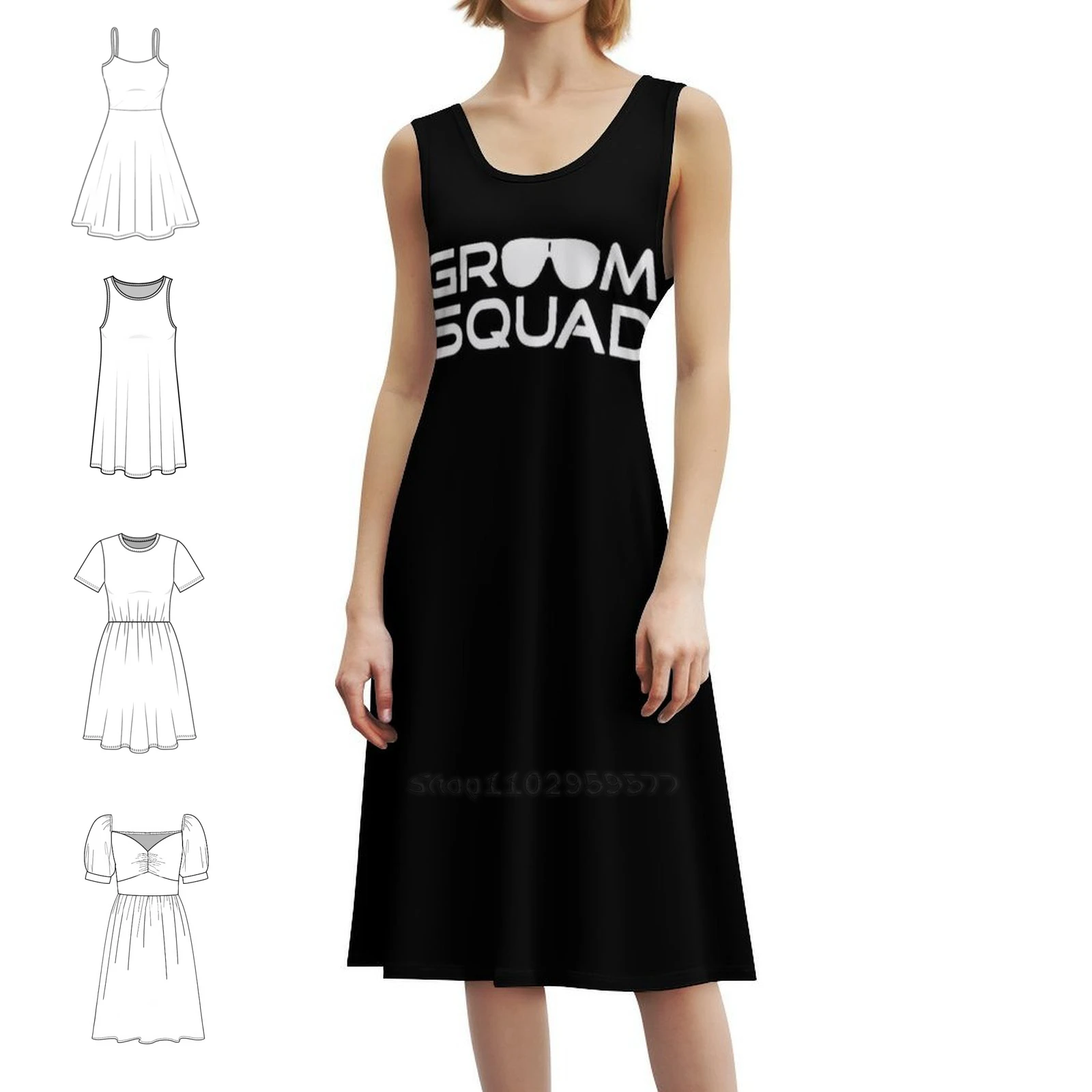 

Жених Отряд Корейский Стиль Повседневное Платье Для Женщин Простые Повседневные Офисные Женские Платья Жених Отряд Кум Партия Невесты