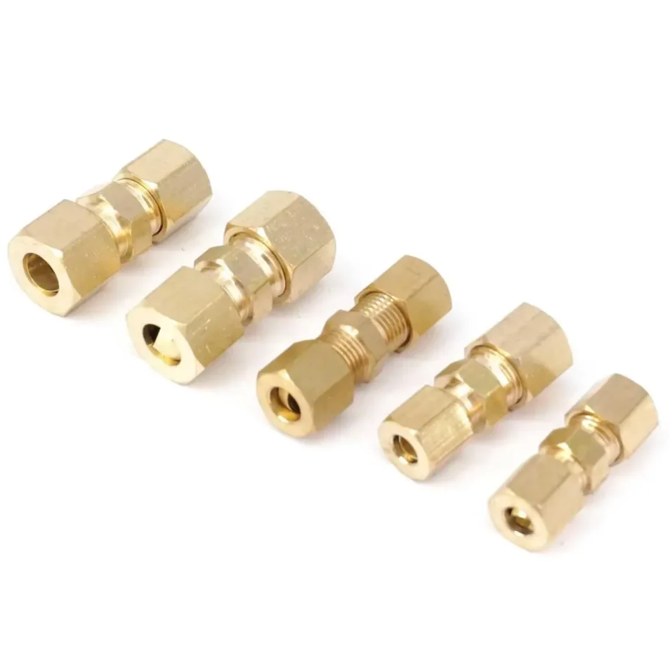 Kompression Fitting Fit Rohr O.D 1/8 "3/16" 1/4 "3/8" 5/16 "1/2" 5/8 "3/4" gerade Gleich Minderer Messing Rohr Stecker 229 PSI – Detail 2