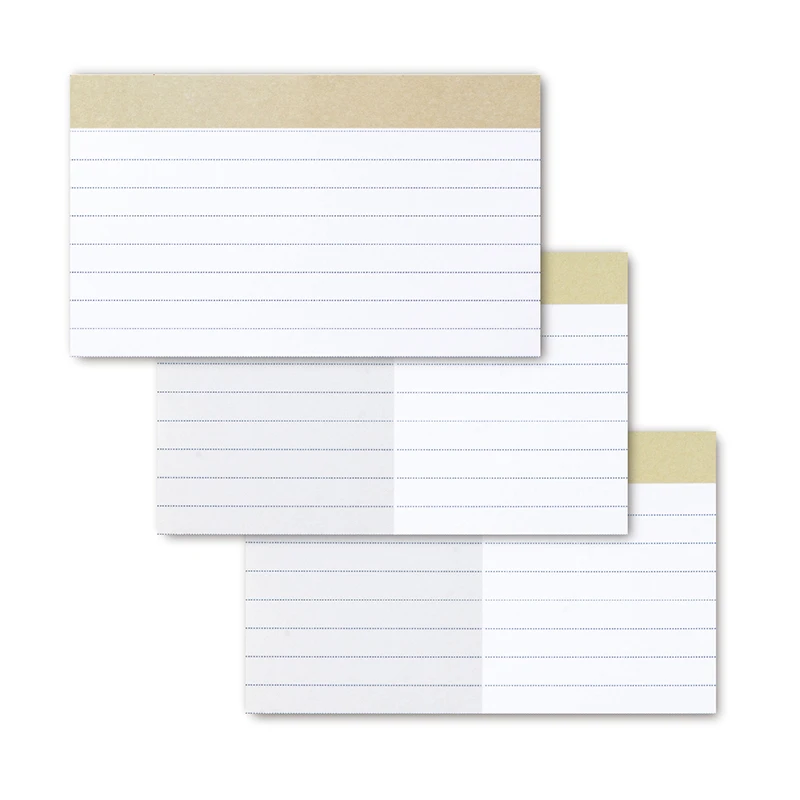 50 Sheets/Set Index Cards 3''x5'' Brown Style Message Card Office Note COLOR MASH