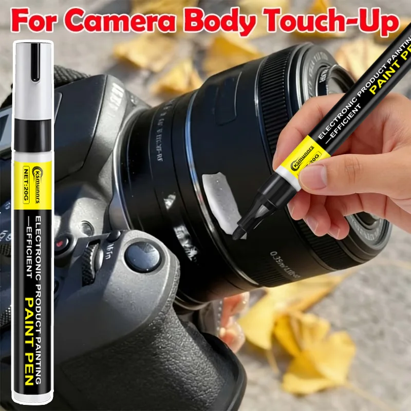 Black Camera Repair Pen Paint Chip Cover for DSLR Mirrorless Camera Body and Shell Scratch Repair