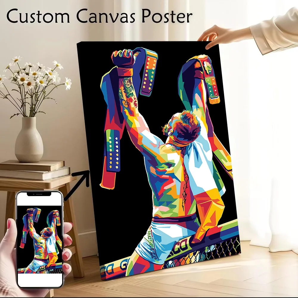 Conor McGregor Champion Celebration Poster Canvas Wall Art Custom Photo Print Modern Painting for Fans Home Decoration Ornaments