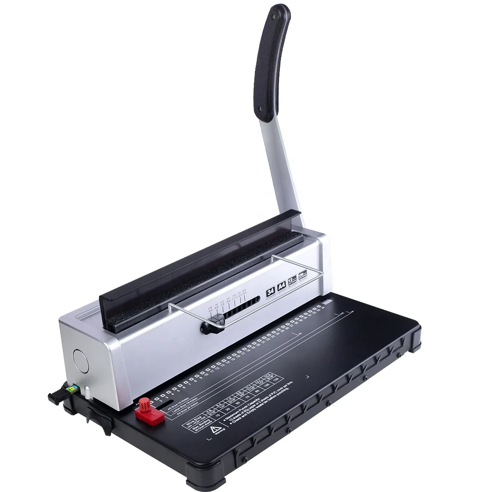 Manual Power Adjustable Metal Coil Spiral Paper Book Binder Machine Best Price for High Quantity Office Supply Binding