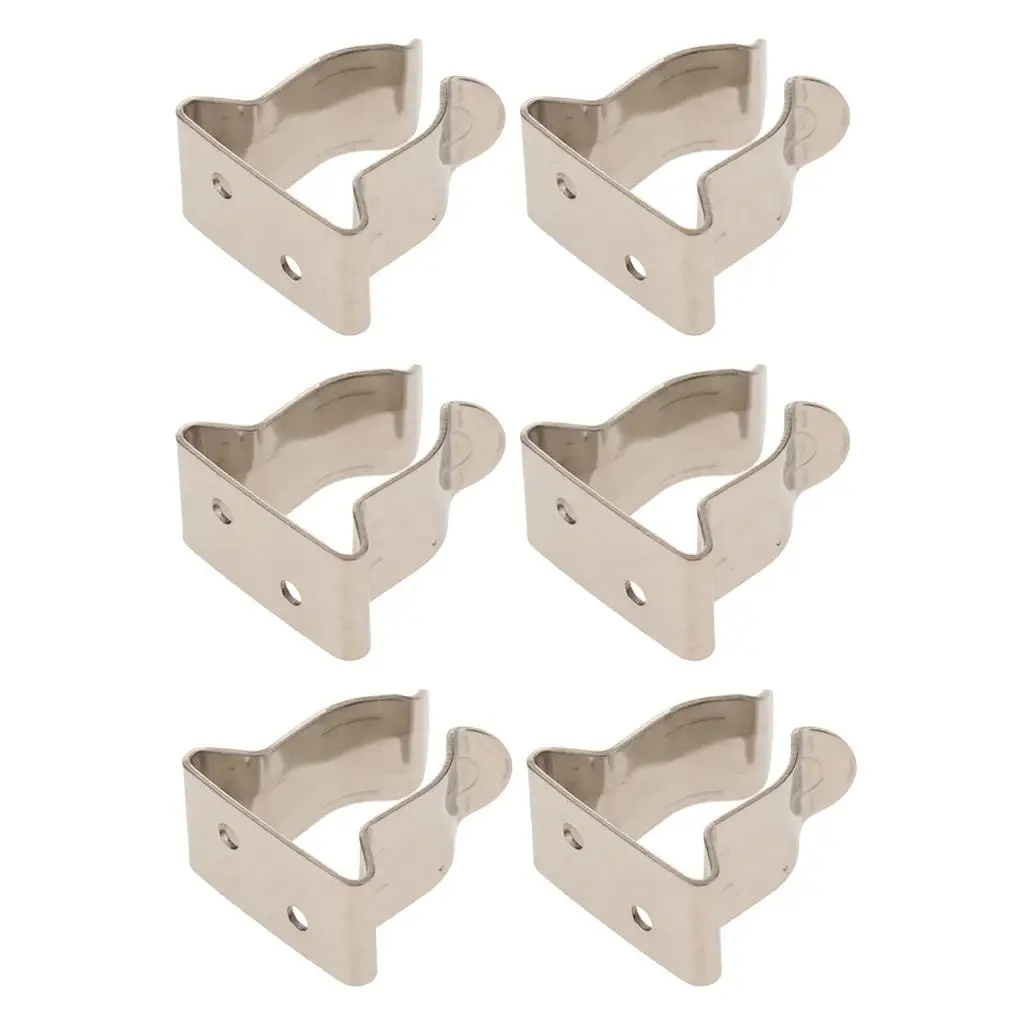 6 Stainless Steel Marine Yacht Paddle Snap Hook Holder Clips Organizer