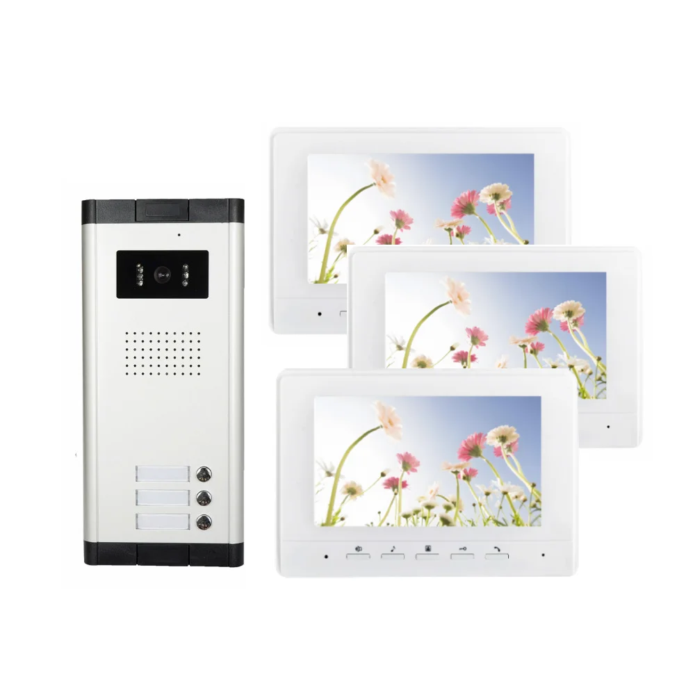 2-12 Units Building Video Intercom System Apartment Video Doorbell Door Phone For Home Monitor Night Vision Camera Kits