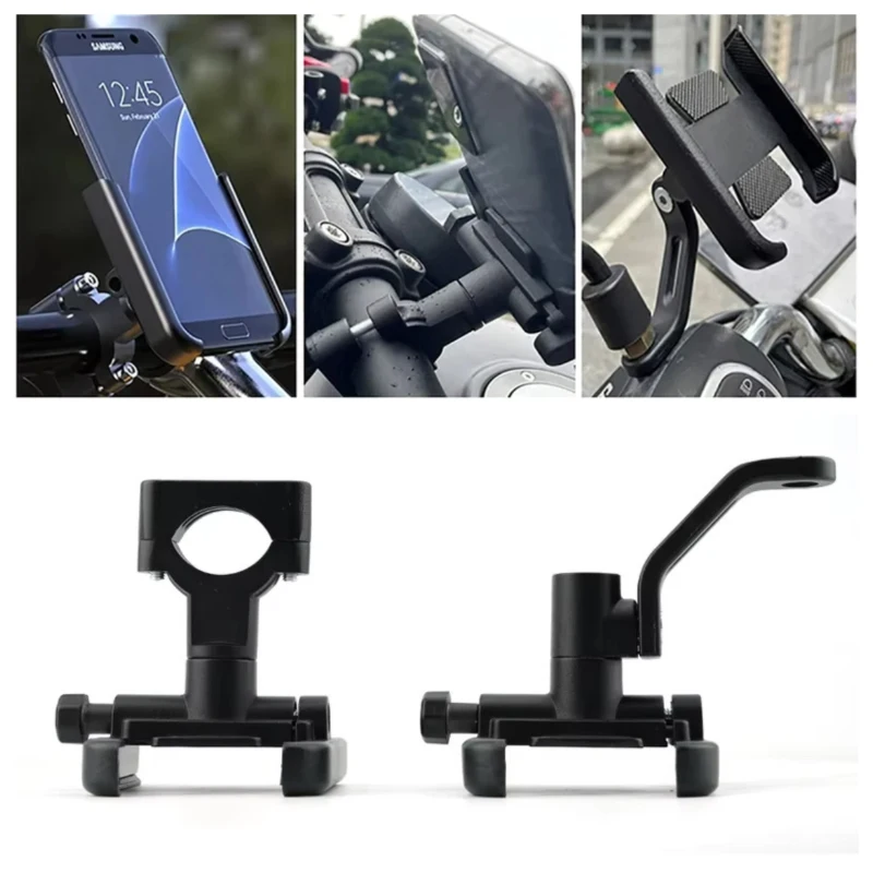 Universal For KAWASAKI ZX-9R ZX 9R ZX9R 1998-1999 Motorcycle CNC Accessories Phone Holder GPS Bracket Rearview Cellphone Stand