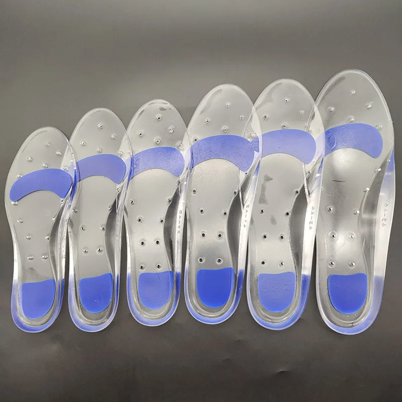 2Pcs=1Pair Silicon Orthopedic insoles for Shoe Women Men Flat Foot Arch Support Pad Shock Absorption Plantar Fasciitis Relief