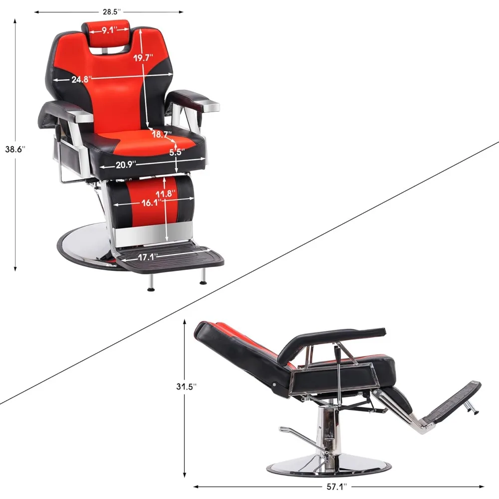 Barber Chairs Heavy Duty Recline Barber Chair All Purpose Hydraulic Salon Chair