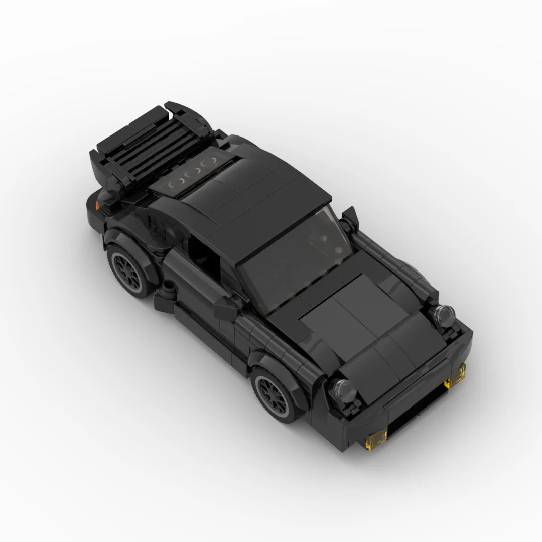 MOC-Black Bird (930)Turbo Racing Sports Car Vehicle Racer اللبنات الطوب ألعاب المرآب الإبداعية #3
