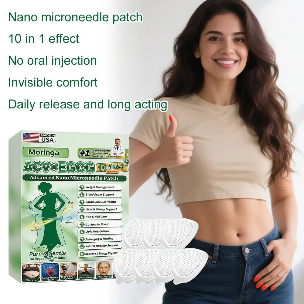 Moringa Nanos Microneedles Painless For Men Women Non-Invasive Painless Application For Weight Management Body Firming 0.22mm