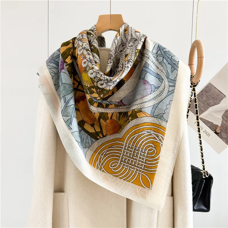 100% Cashmere Scarf Shawl Winter Soft Scarfs Women Luxury Brand Pashmina Shawl Large Size Scarves Foulard Hiver Femme Cachemire