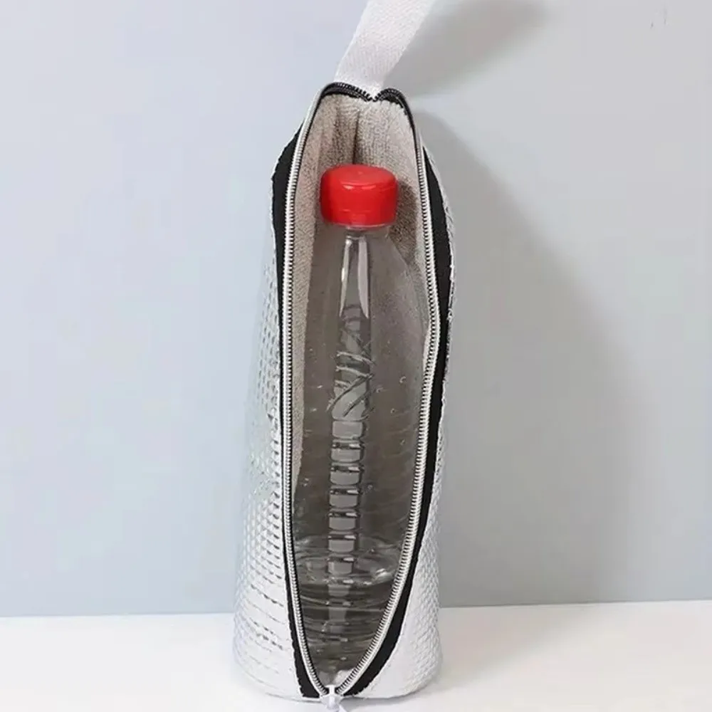 Aluminum Foil Thermal Insulated Bag Insulated Lining Portable Beverage Pouch Pouch Style Water Bottle Bag For Travel Fitness