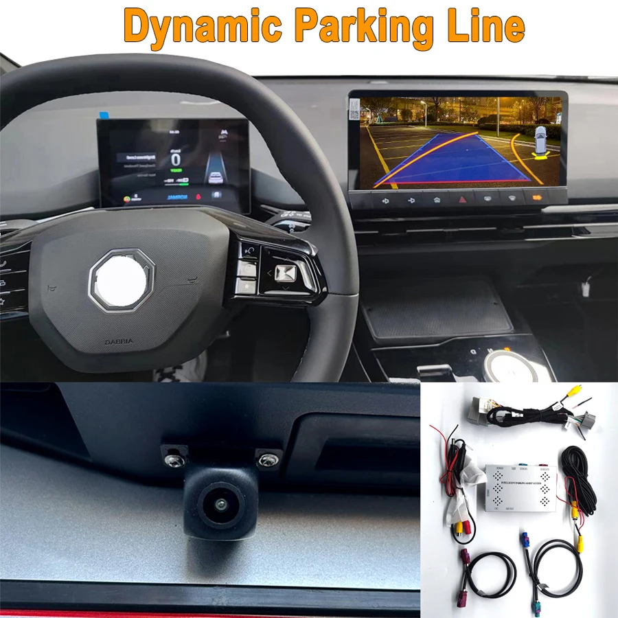 Car AHD Reverse Rear View Backup Camera For MG4 EV Decoder Dynamic Parking Line Plug and Play Support Original Parking Sensor