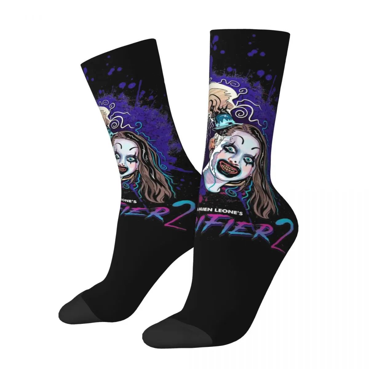 

Hip Hop Unisex Socks Terrifier 2 Little Pale Girl Accessories Super Soft Horror Movie Sport Socks All Season