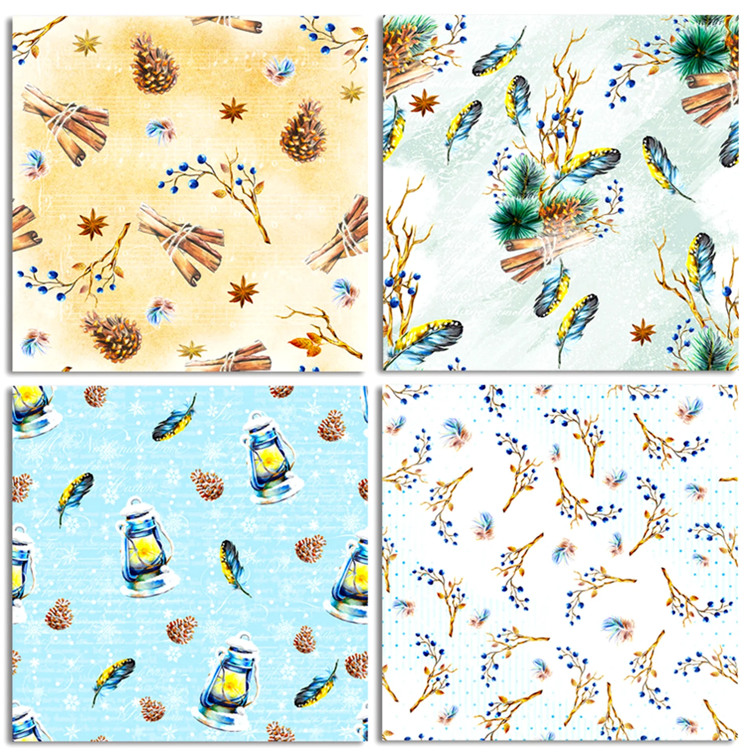 24 Sheets Scrapbook Paper 30x30 cm, Card Making Paper Pad Vintage Journaling Supplies Single-Side Printing for Decorative
