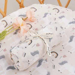 HappyFlute  Bamboo Cotton Baby Muslin Swaddle Baby Blanket Soft Baby Towel Wrap